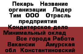 Пекарь › Название организации ­ Лидер Тим, ООО › Отрасль предприятия ­ Кондитерское дело › Минимальный оклад ­ 23 000 - Все города Работа » Вакансии   . Амурская обл.,Константиновский р-н